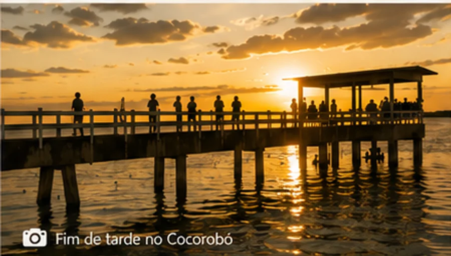 Pôr do sol no Píer do Cocorobó